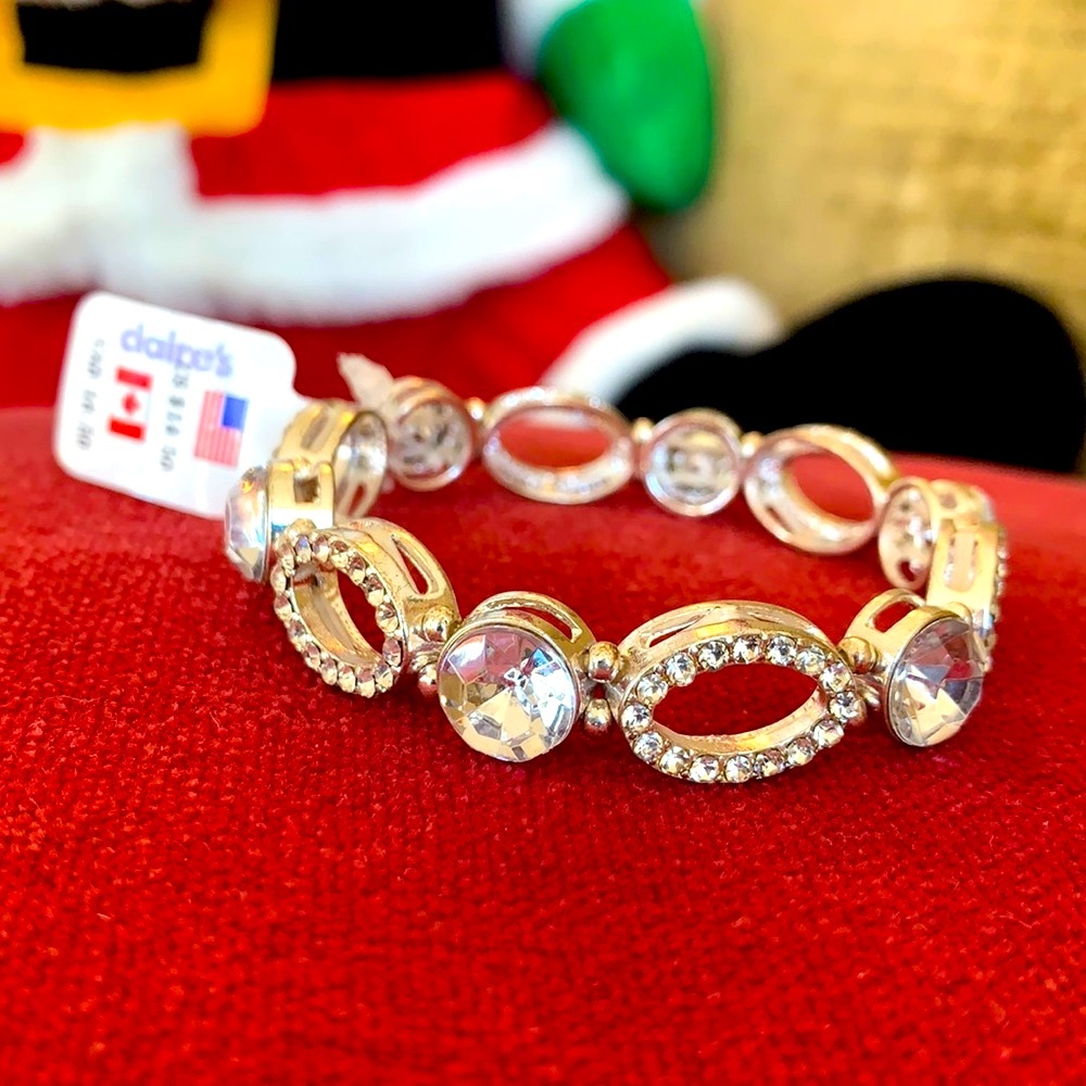 NWT Rhinestone Silver Bracelet